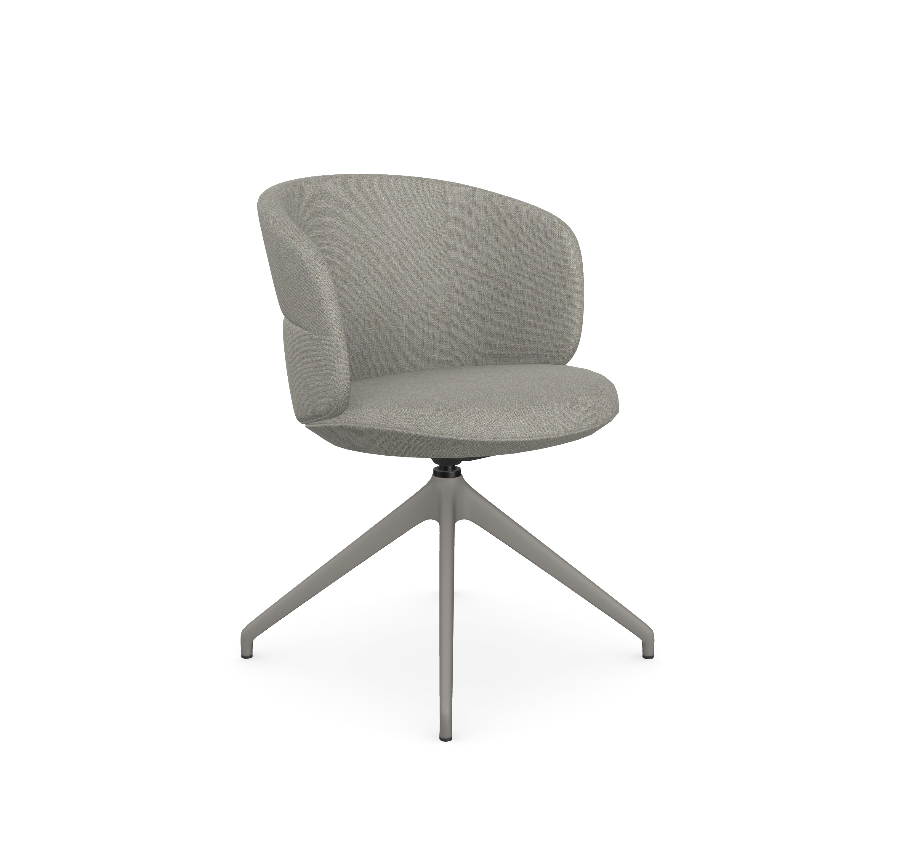 Ekori Chair - 4-arm swivel fixed-height base, feet