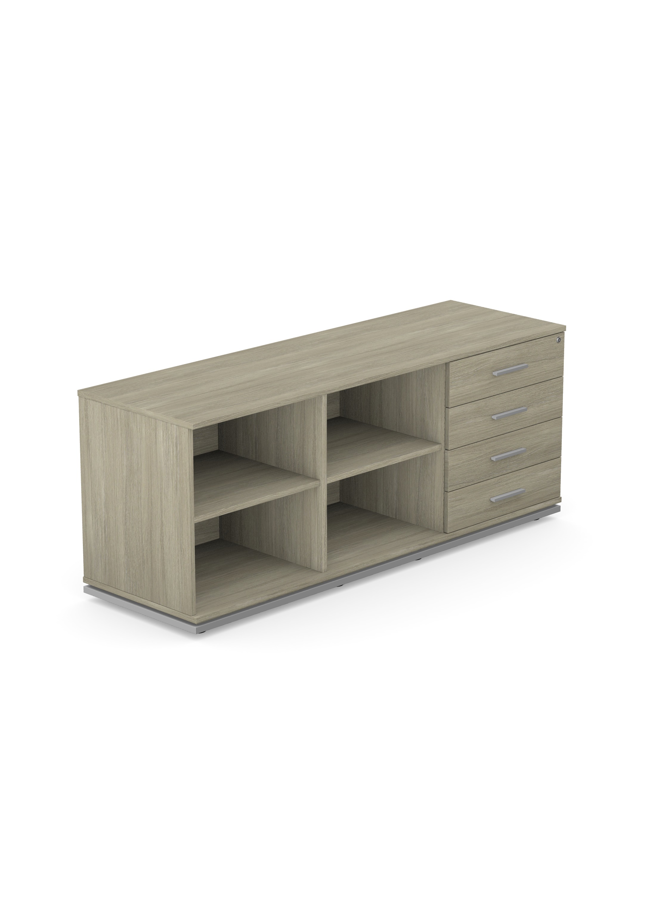 Blog/Trio Side Cabinet 1600x500x650 (4 drawers, shelves)