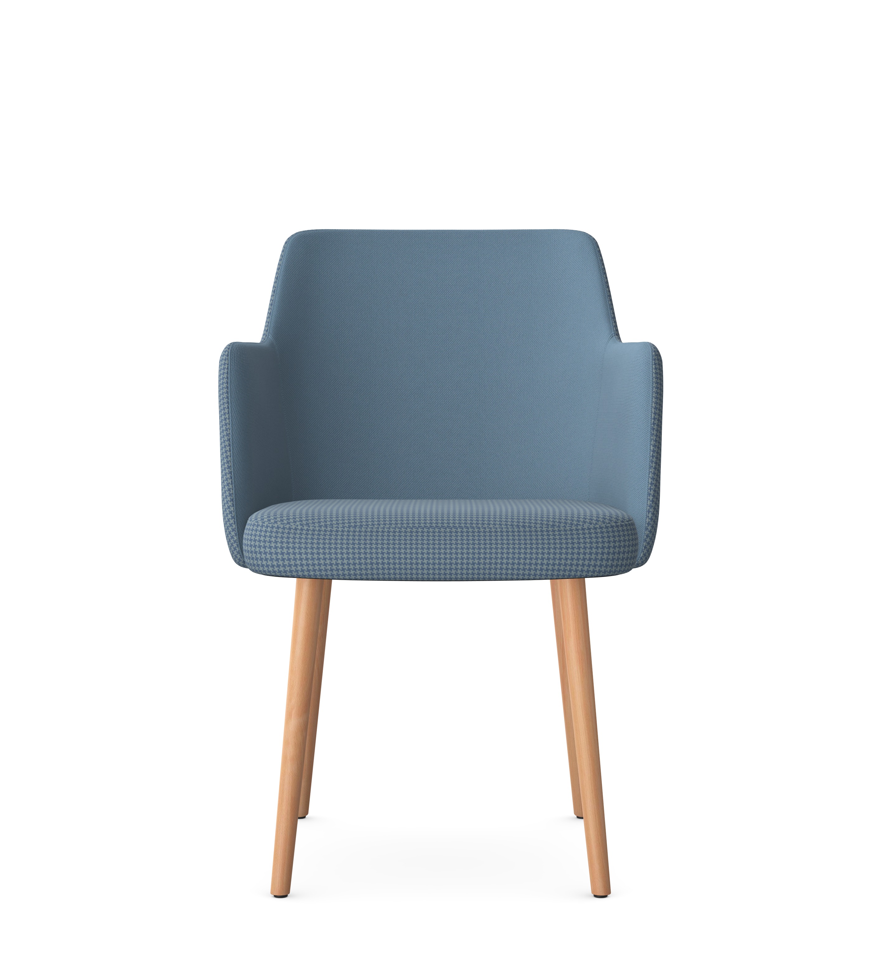 KB-NOMA-BR / - Chair with Upholstered Seat and 4 Legged Wooden Frame
