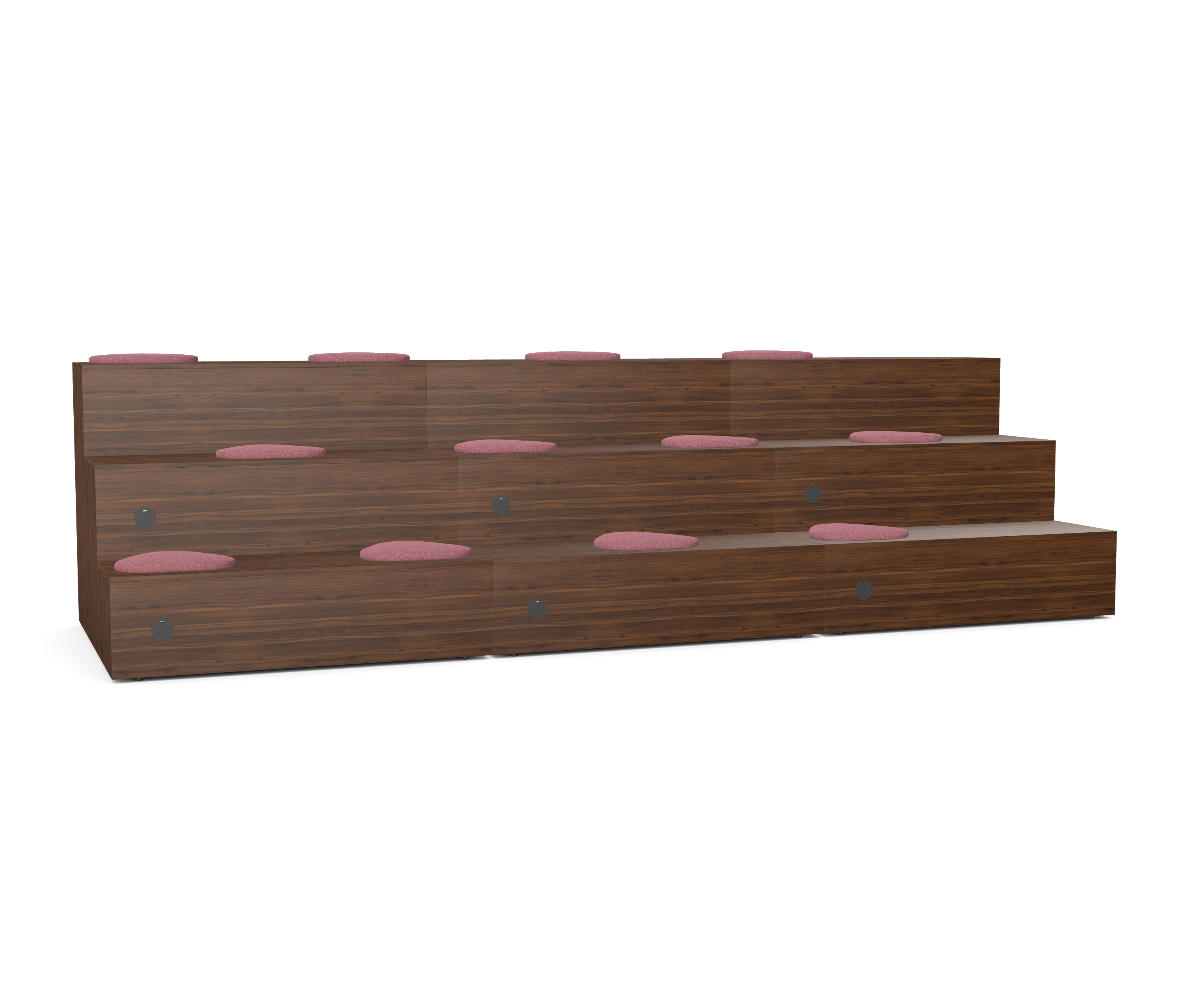 Podium - Tiered Seating System Configuration 4 with Cusions