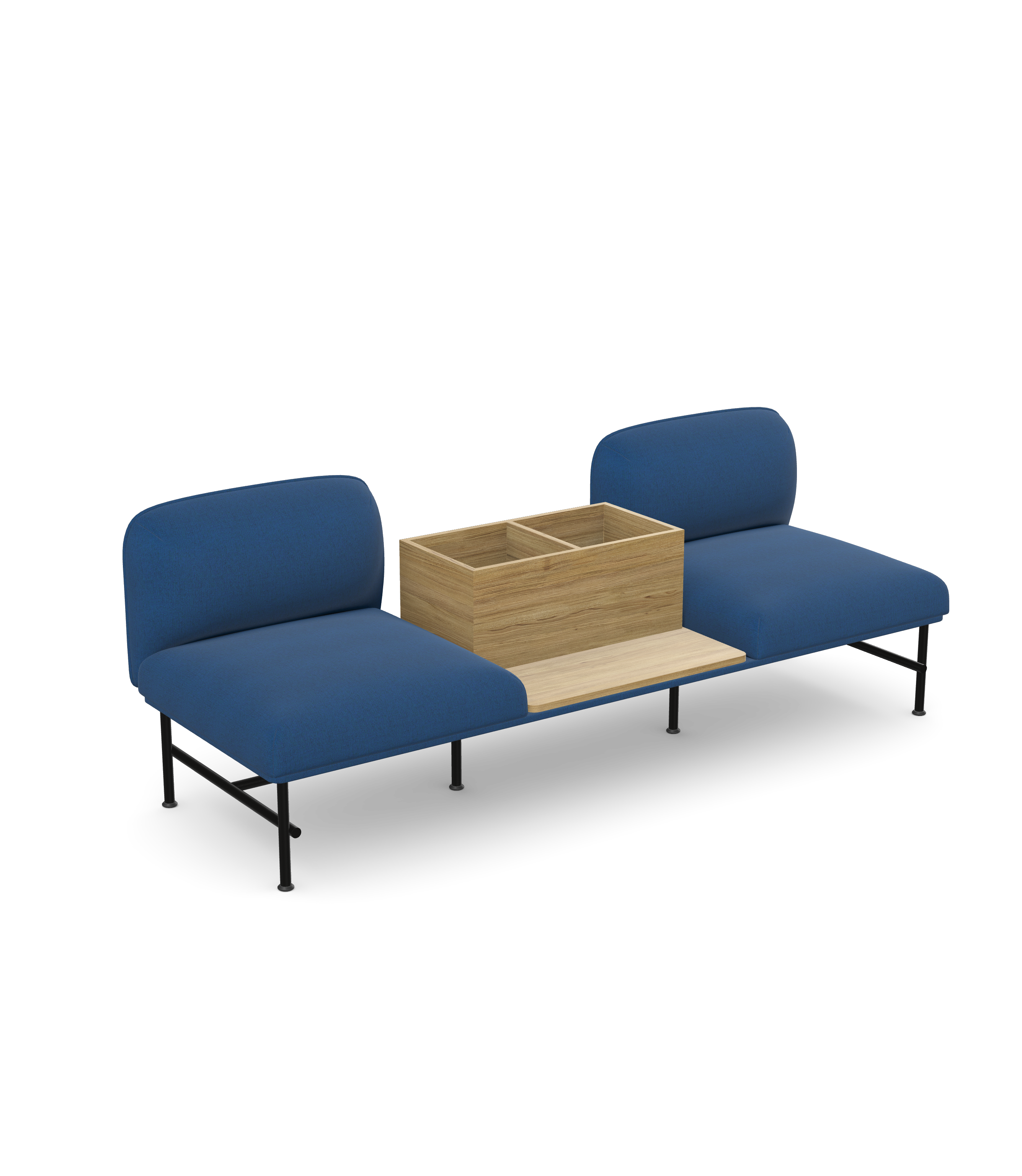 Nebula NB-330-T2-FL - Upholstered 2 Seater with Middle Table