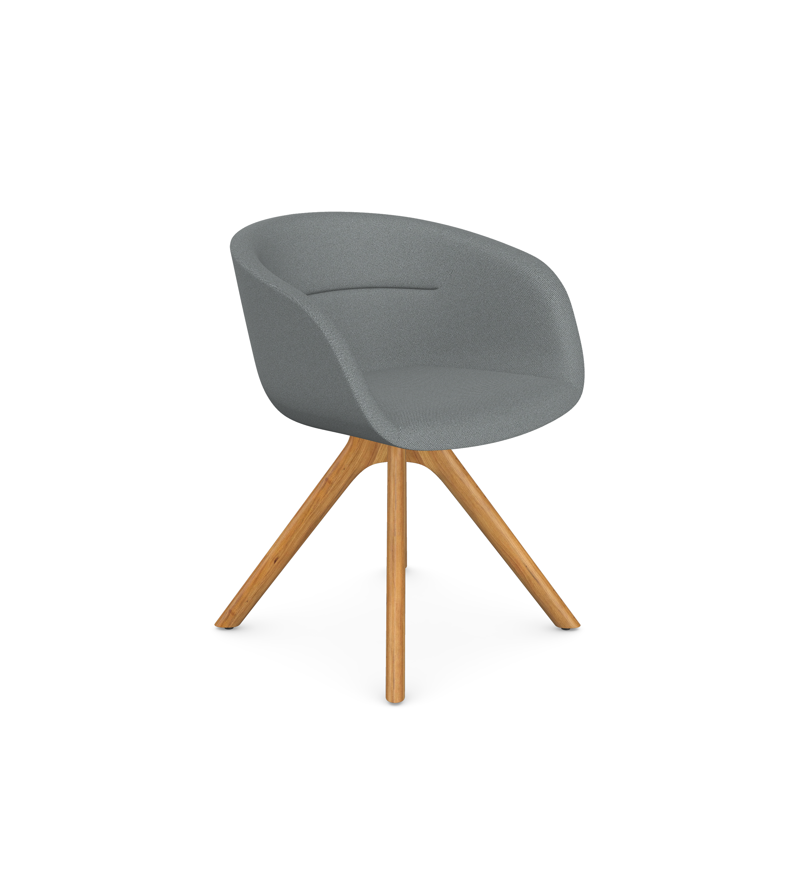 Paxt - Chair with Swivel Wooden Legs