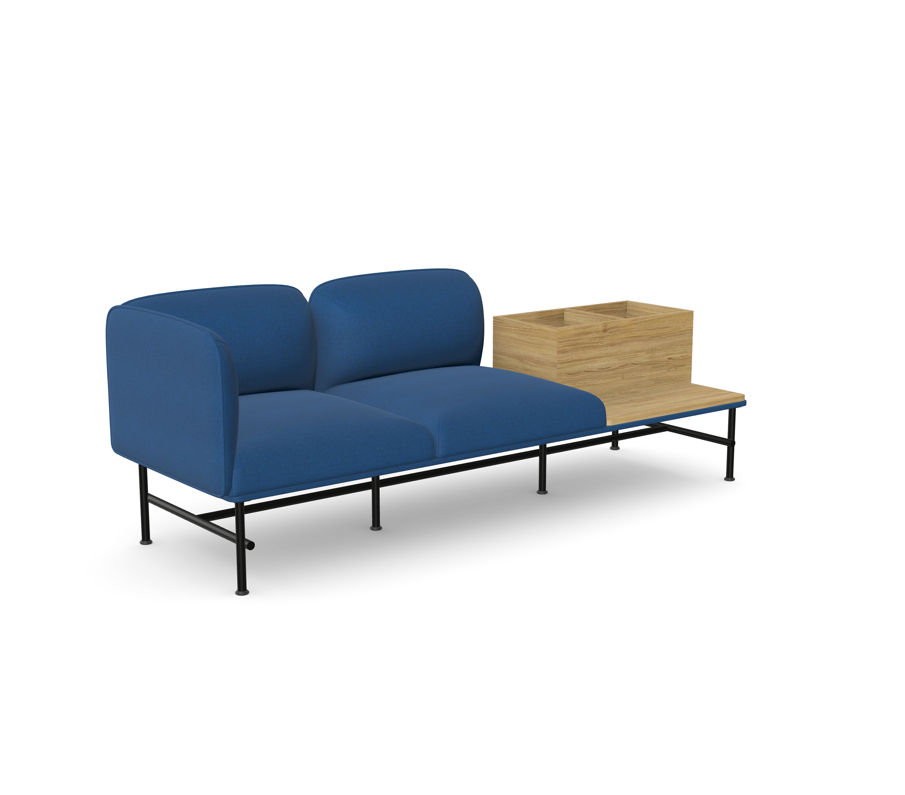 Nebula Two Seater Sofa with side Table and Planter NB-331-R-T3-FL