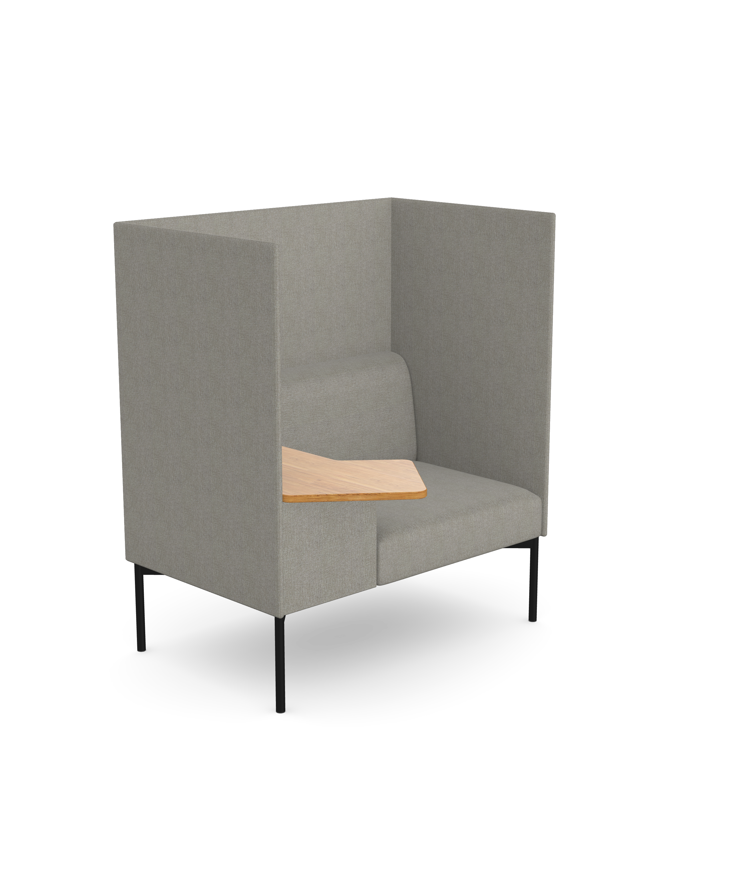 Sona 1,5 One Seater Chair with Right Writing Table and High Back Privacy Screen