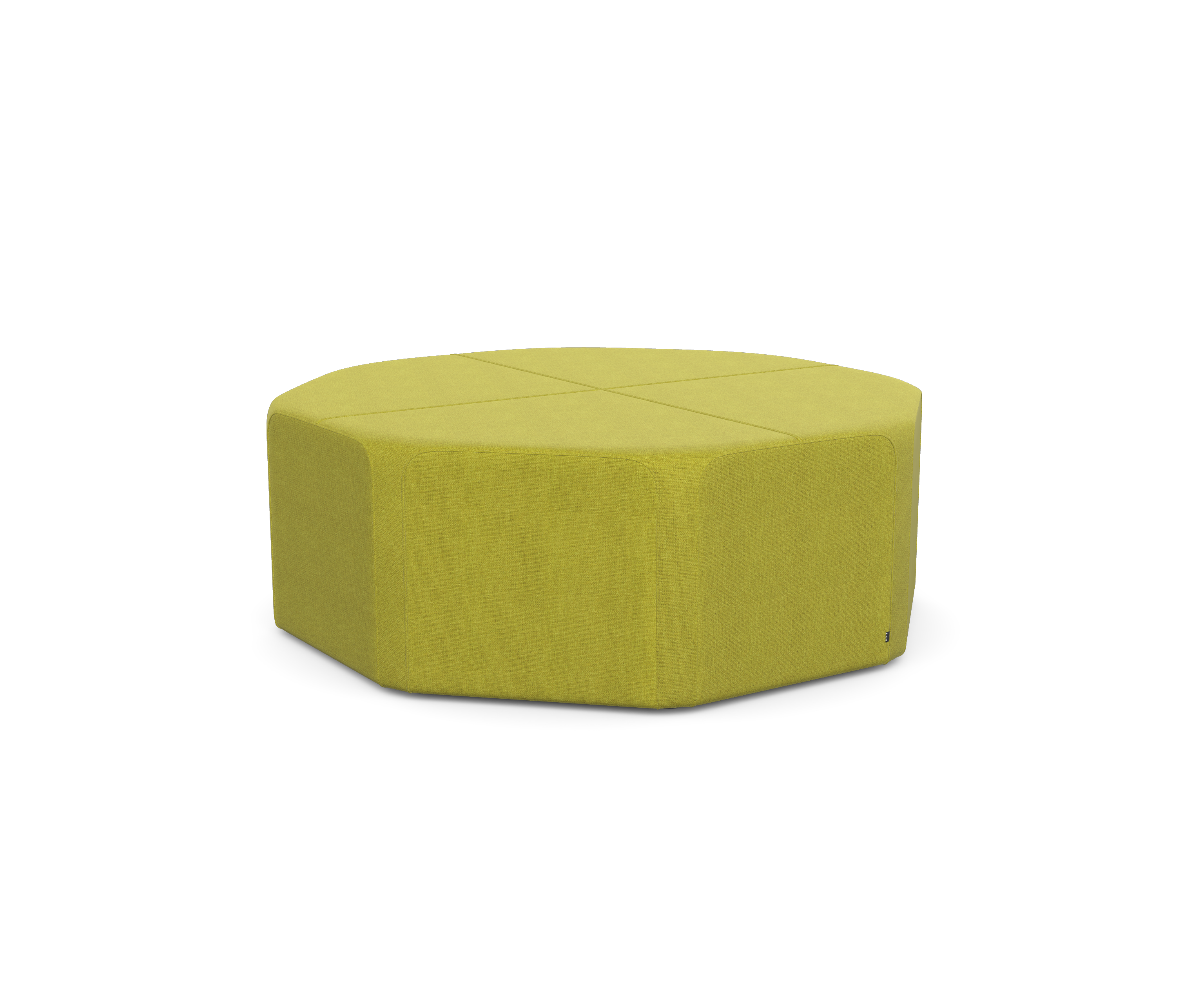 X40 O Model - Yellow Upholstered Pouffe Seat
