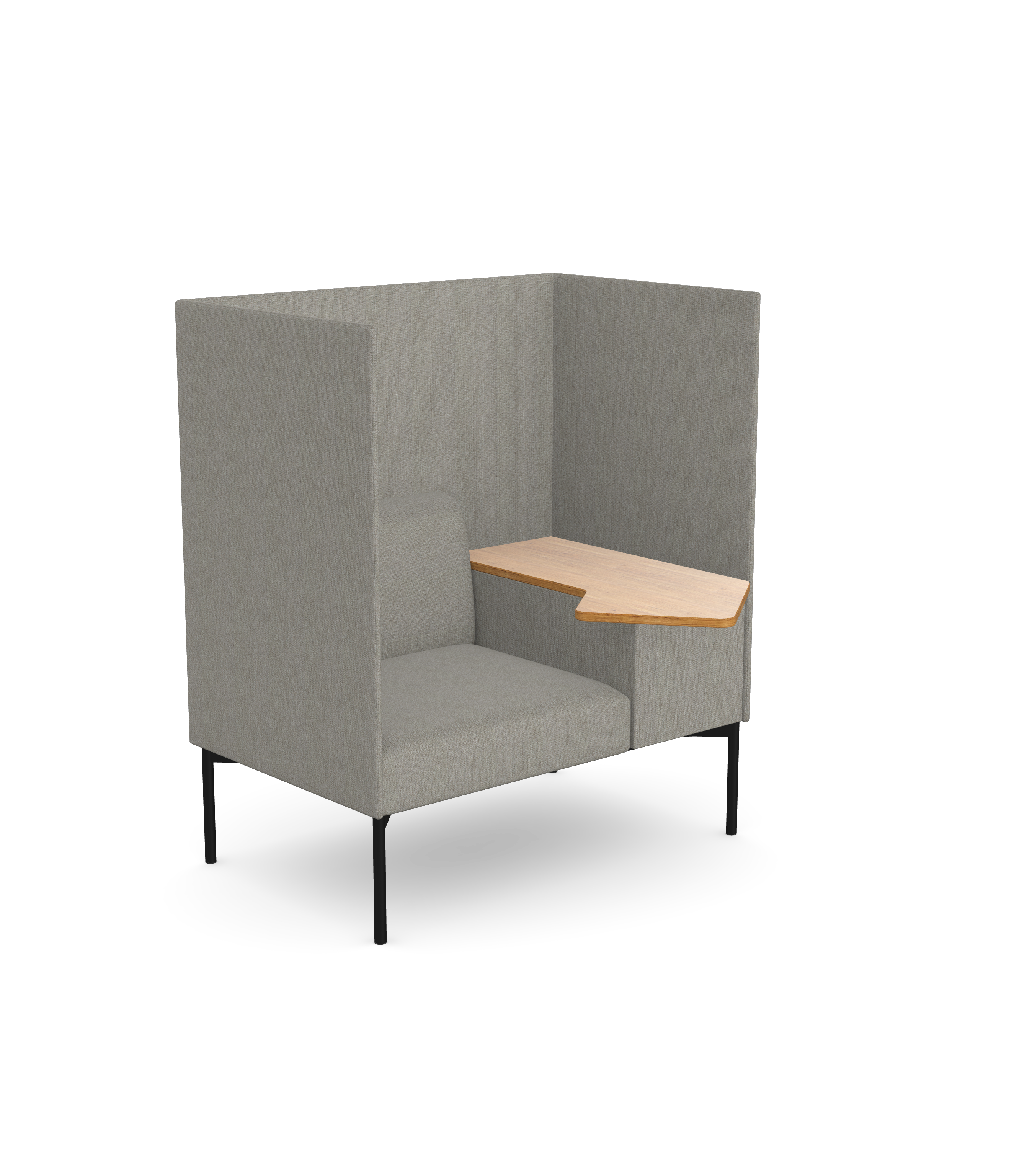 Sona 1,5 Seater Upholstered Chair with Left Side Table and Private Side Screens