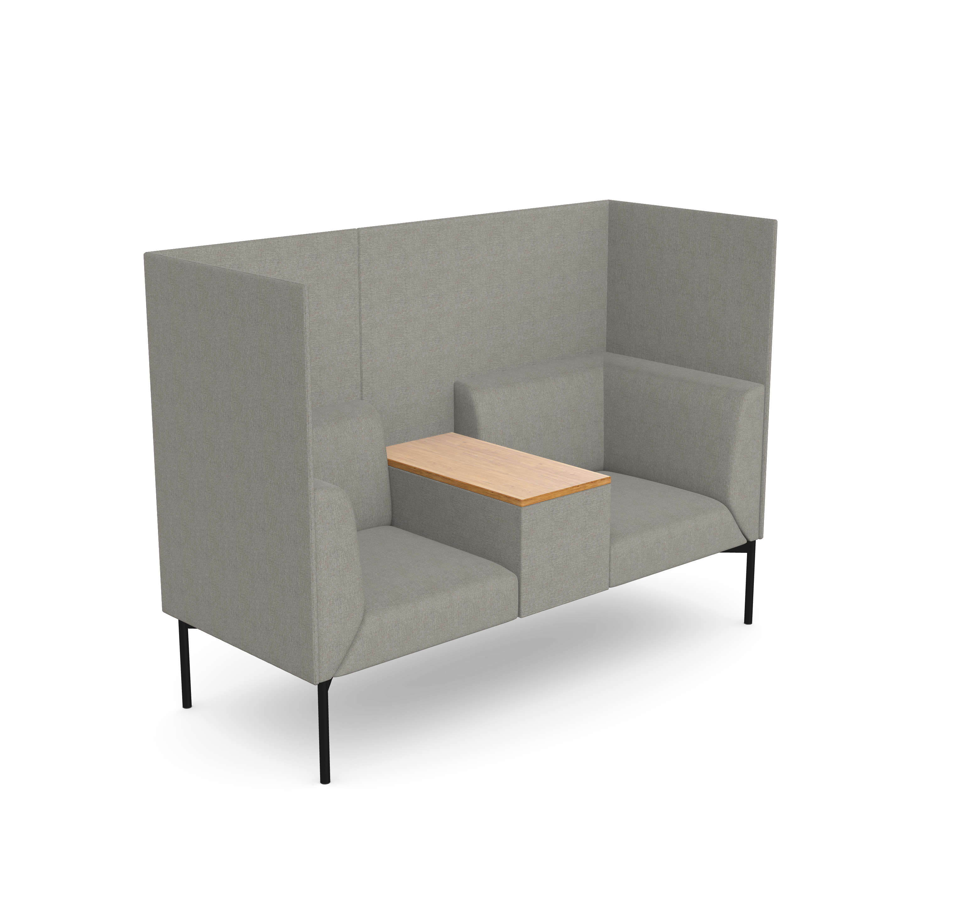 Sona 2,5 Upholstered Seater with Private High Back and Mini Middle Table
